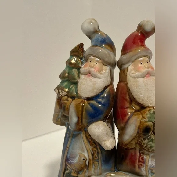 Porcelain Santas Tea Light Holder - Picture 4 of 9